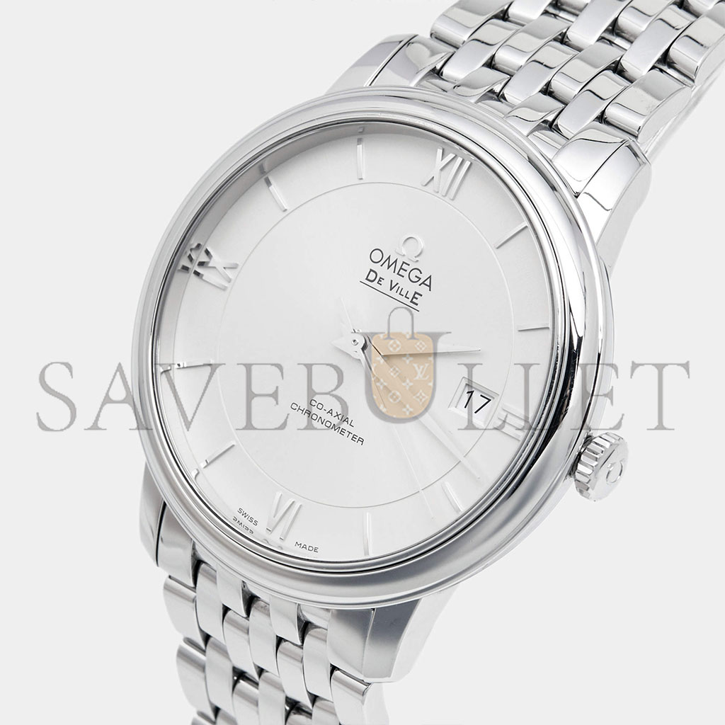 Om**a silver stainless steel de ville prestige watch 424.10.40.20.02.003